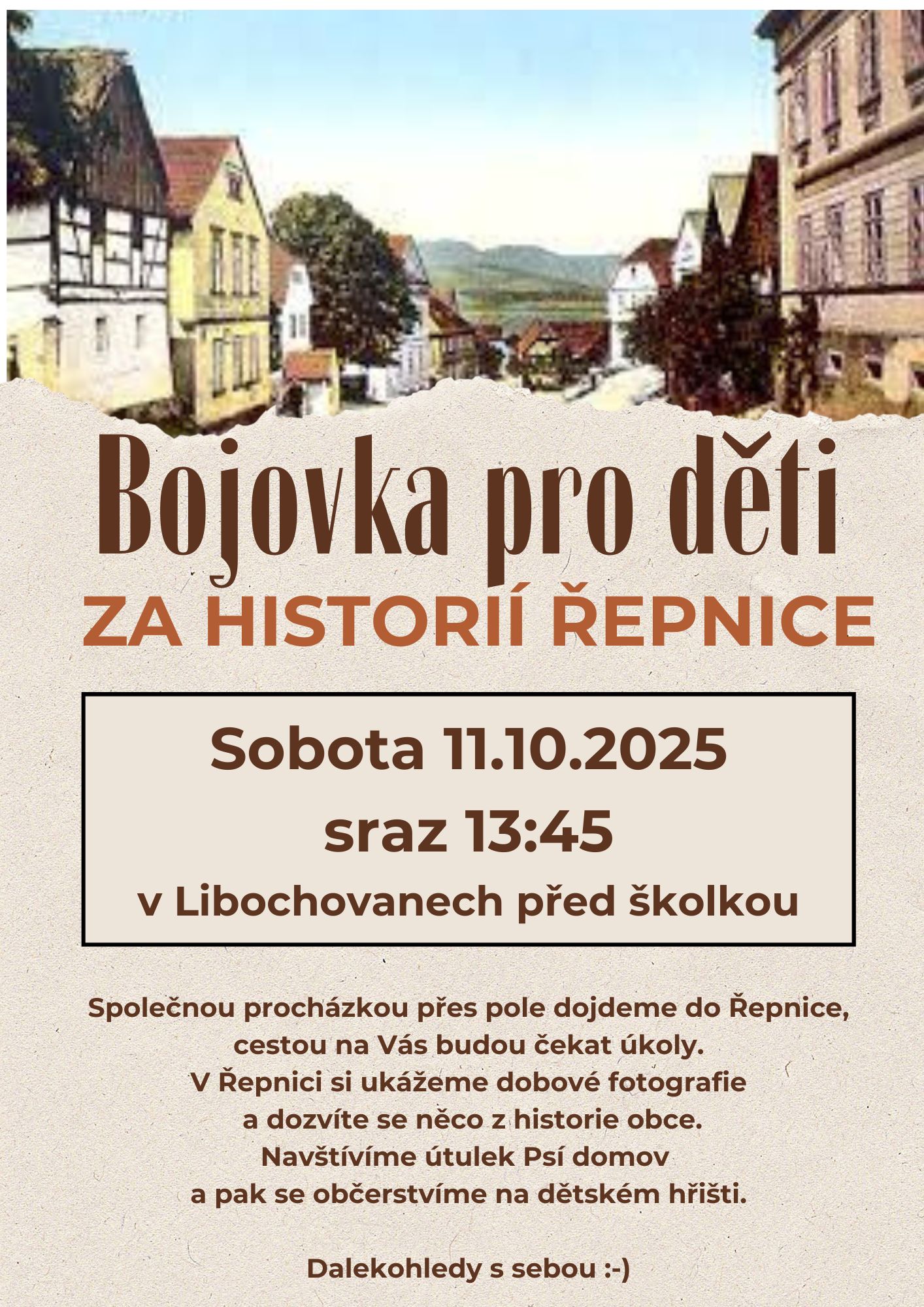 Bojovka pro děti - Za historií Řepnice
