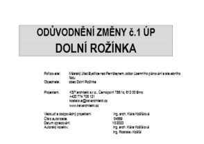 Návrh změny č. 1 ÚP Dolní Rožínka 14. 11. 2024