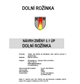 Odůvodnění změny č. 1 ÚP Dolní Rožínka