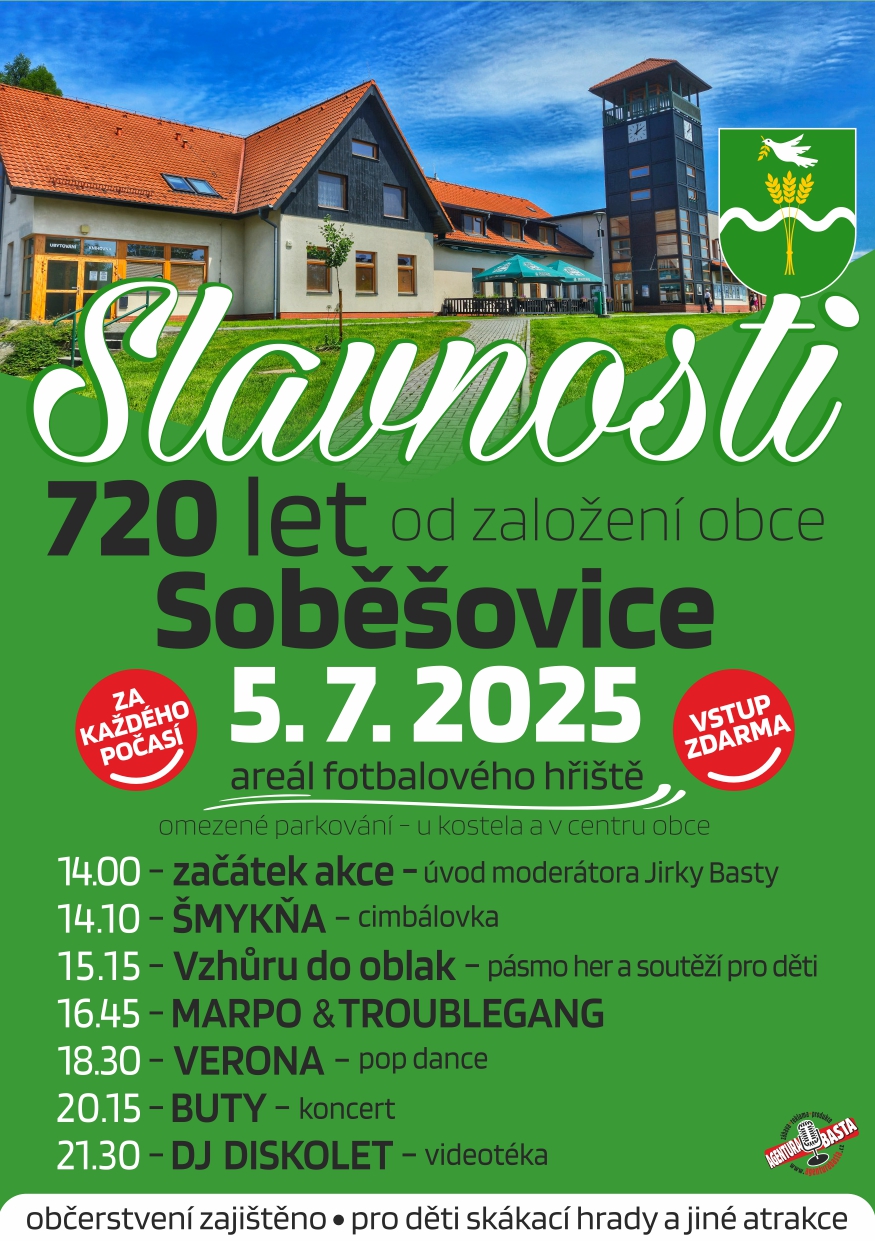 Náhledový obrázek článku: Slavnosti 720 let od založení obce Soběšovice