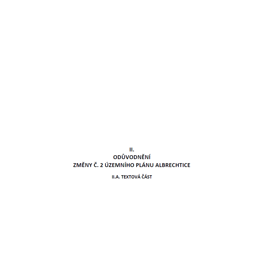 ÚP Albrechtice_ZM2 - II_Odůvodnění