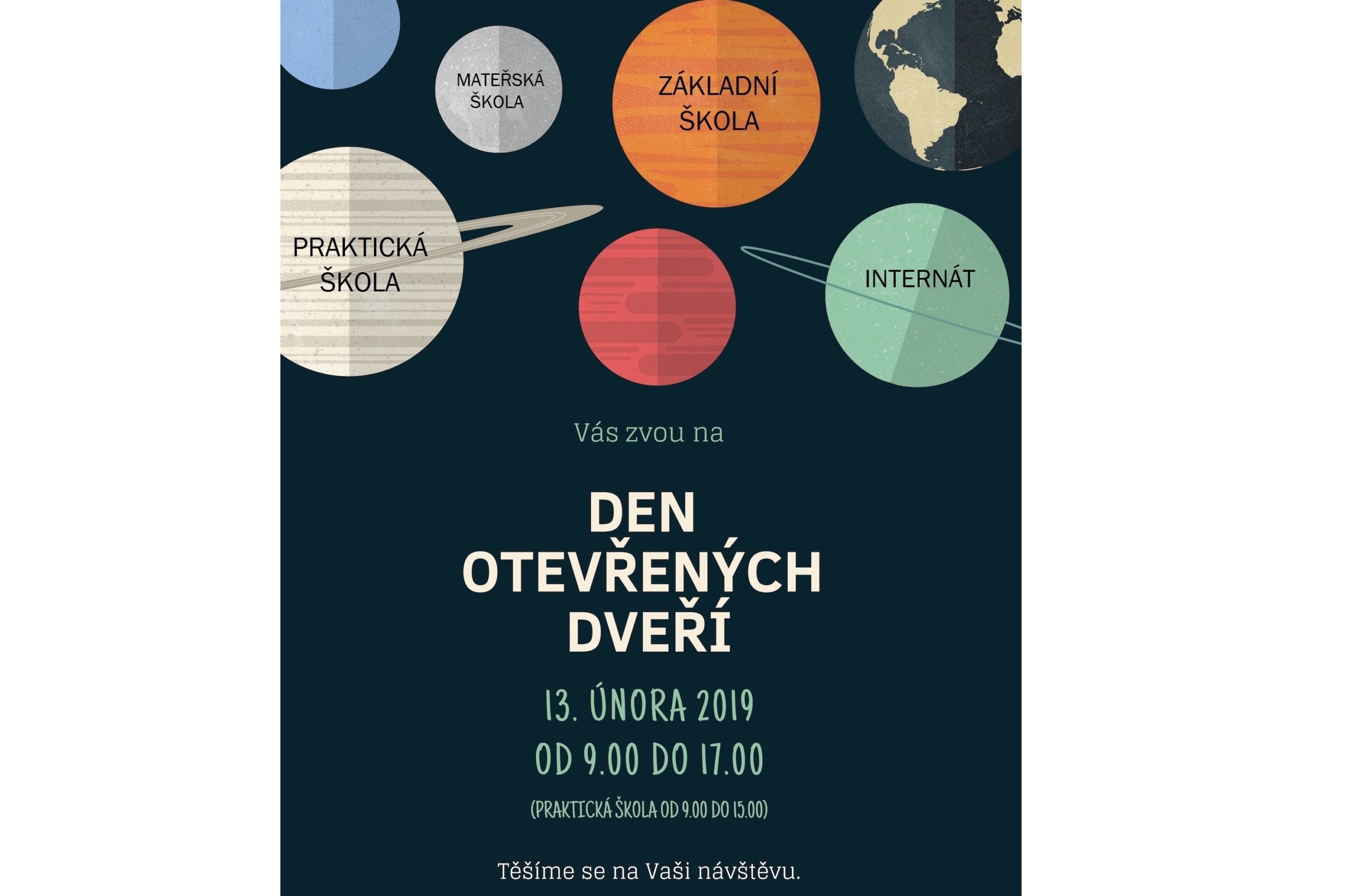 Náhledový obrázek článku: Bude Den otevřených dveří Škola Šalounova