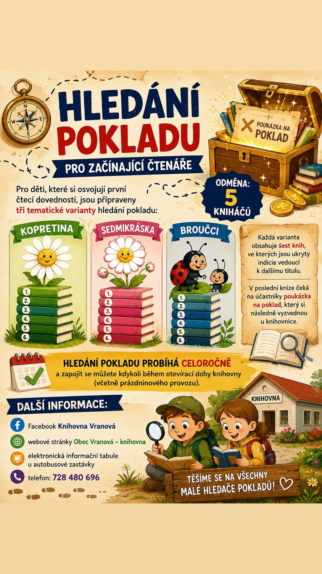 Náhledový obrázek článku: Hledání pokladu pro začínající čtenáře