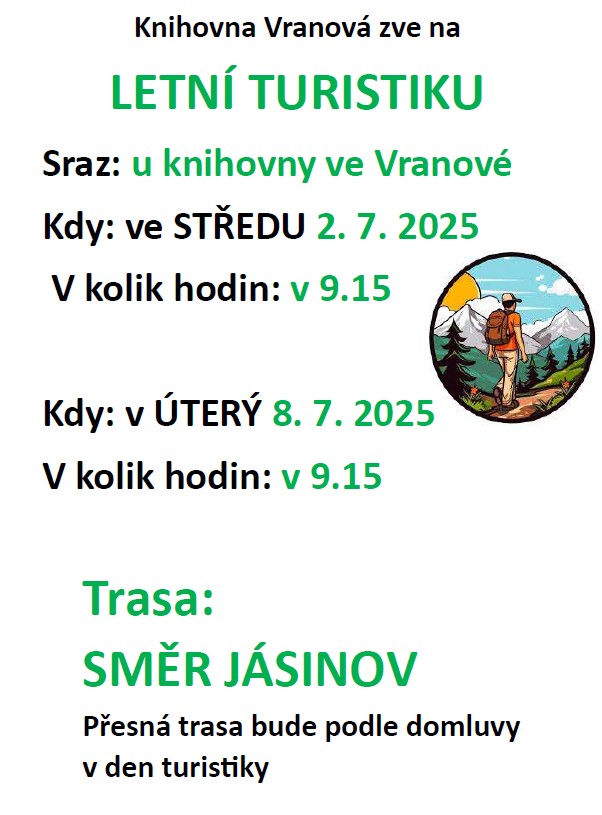 Letní turistika 8.7.2025
