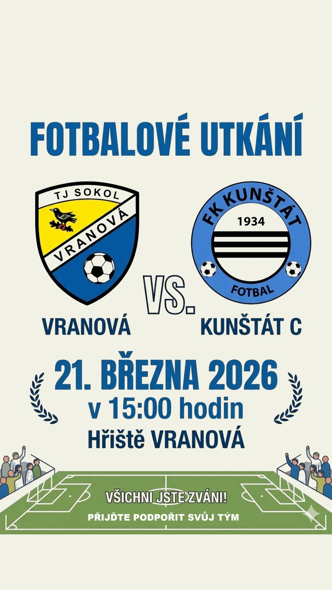 Fotbalové utkání Vranová - Kunštát "C"