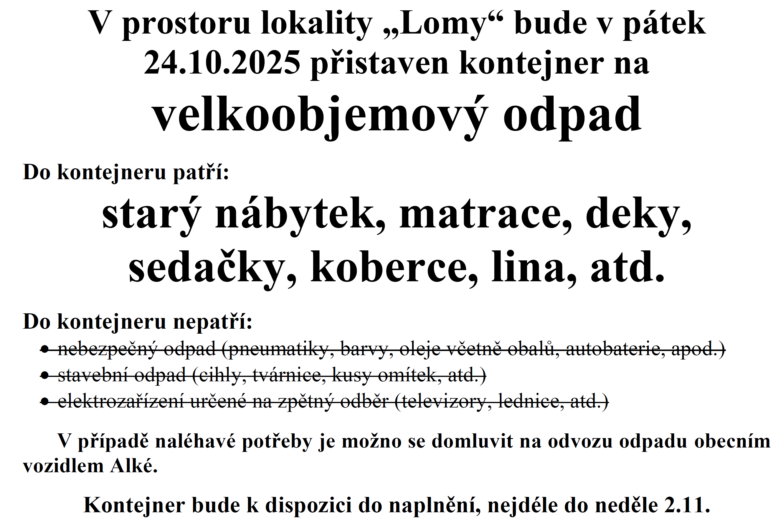Náhledový obrázek článku: Velkoobjemový odpad