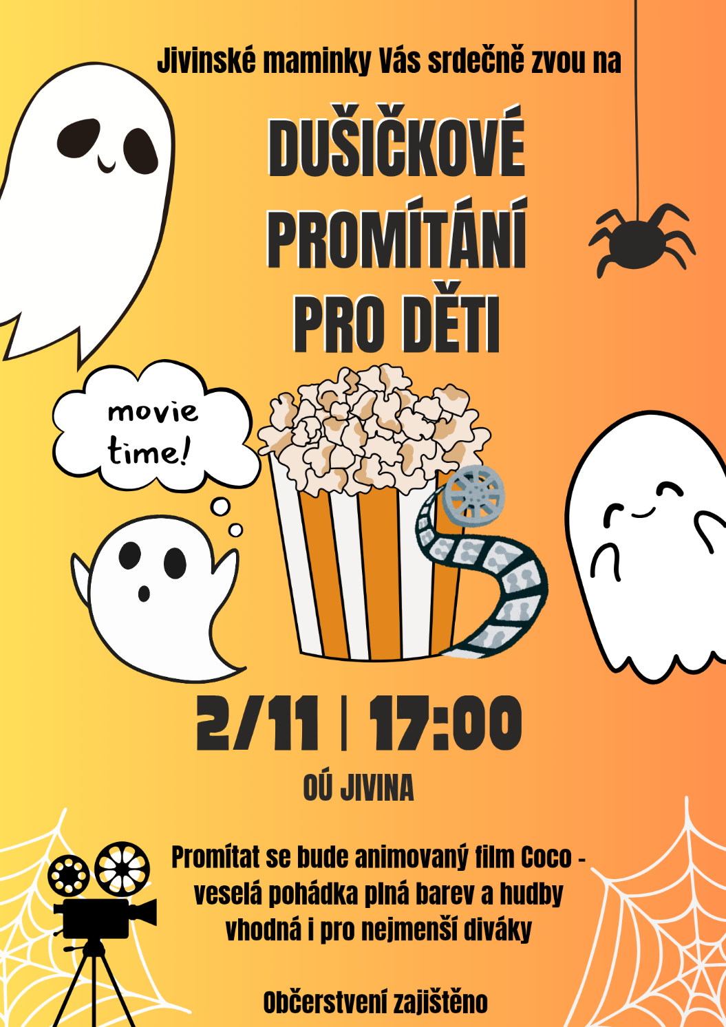 Náhledový obrázek článku: Dušičkové promítání pro děti