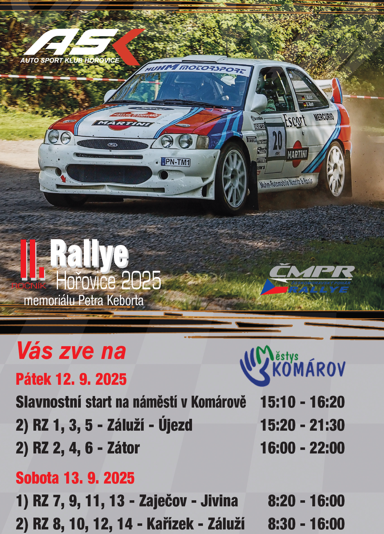 II. ročník Rallye Hořovice 2025 - memoriál P. Keborta