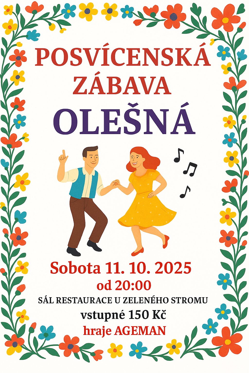 Posvícenská zábava v Olešné