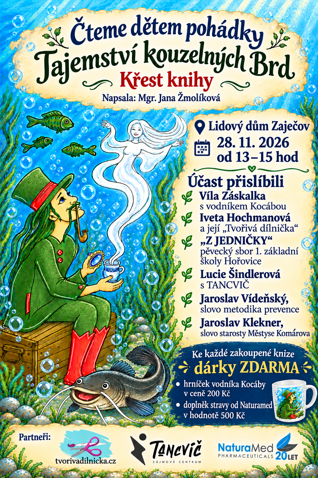 Pozvání na křest pohádkové knihy místního kraje