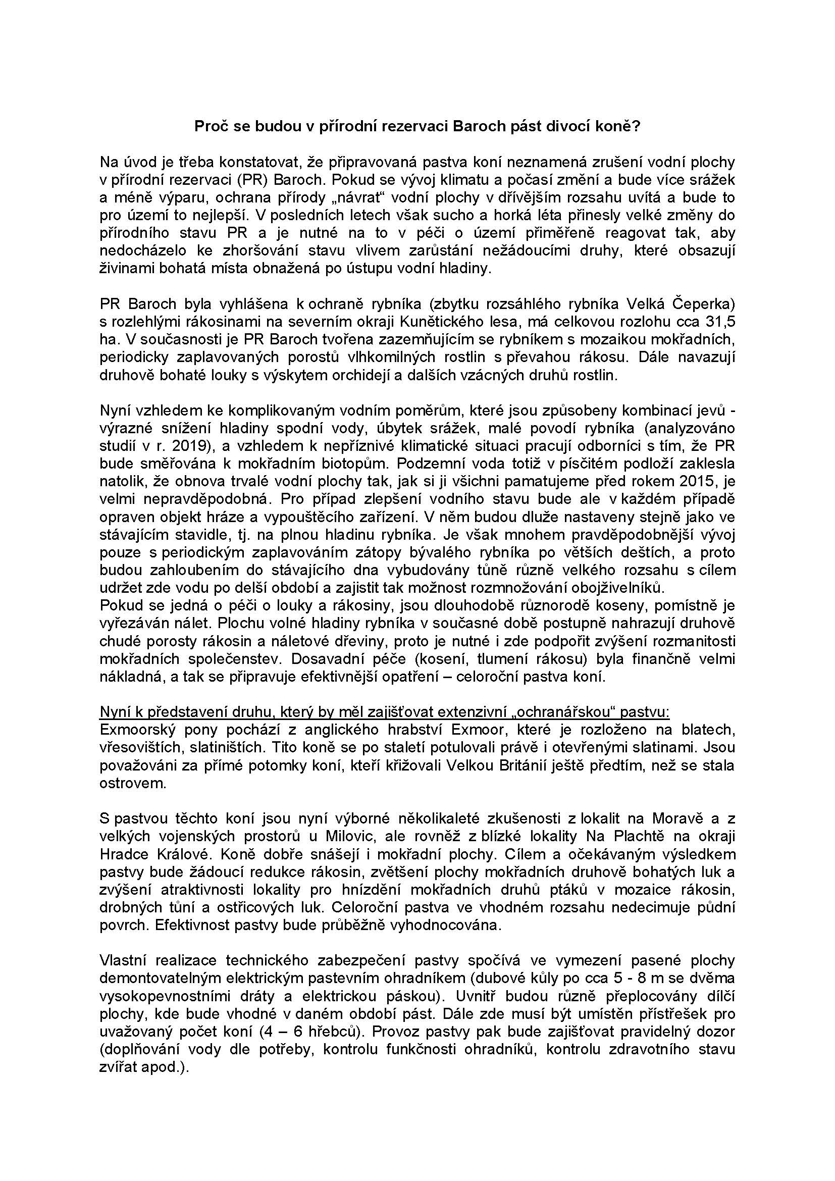 Náhledový obrázek článku: Divocí koně v přírodní rezervaci Baroch