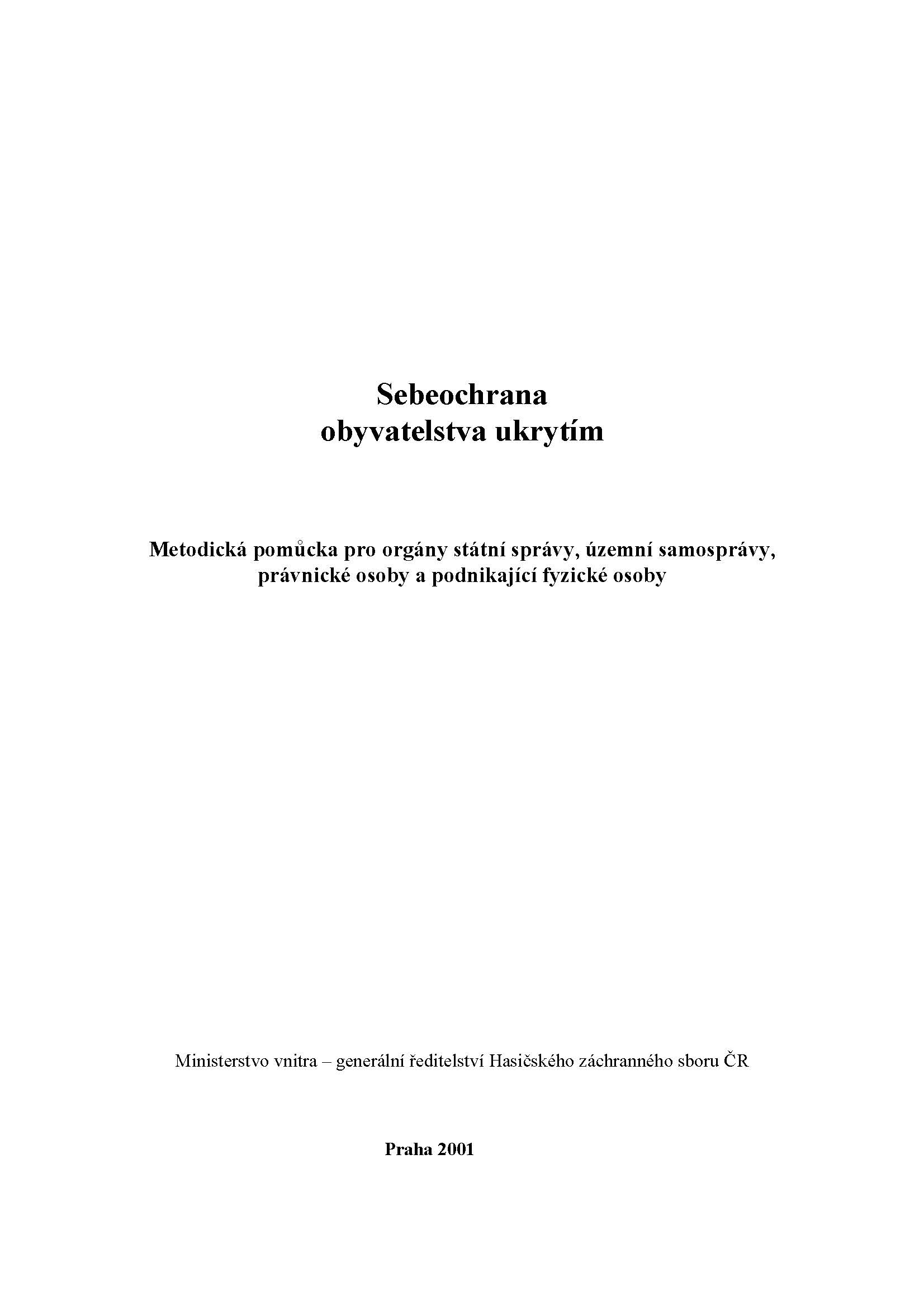 2. 10. 2017 Sebeochrana obyvatelstva ukrytím