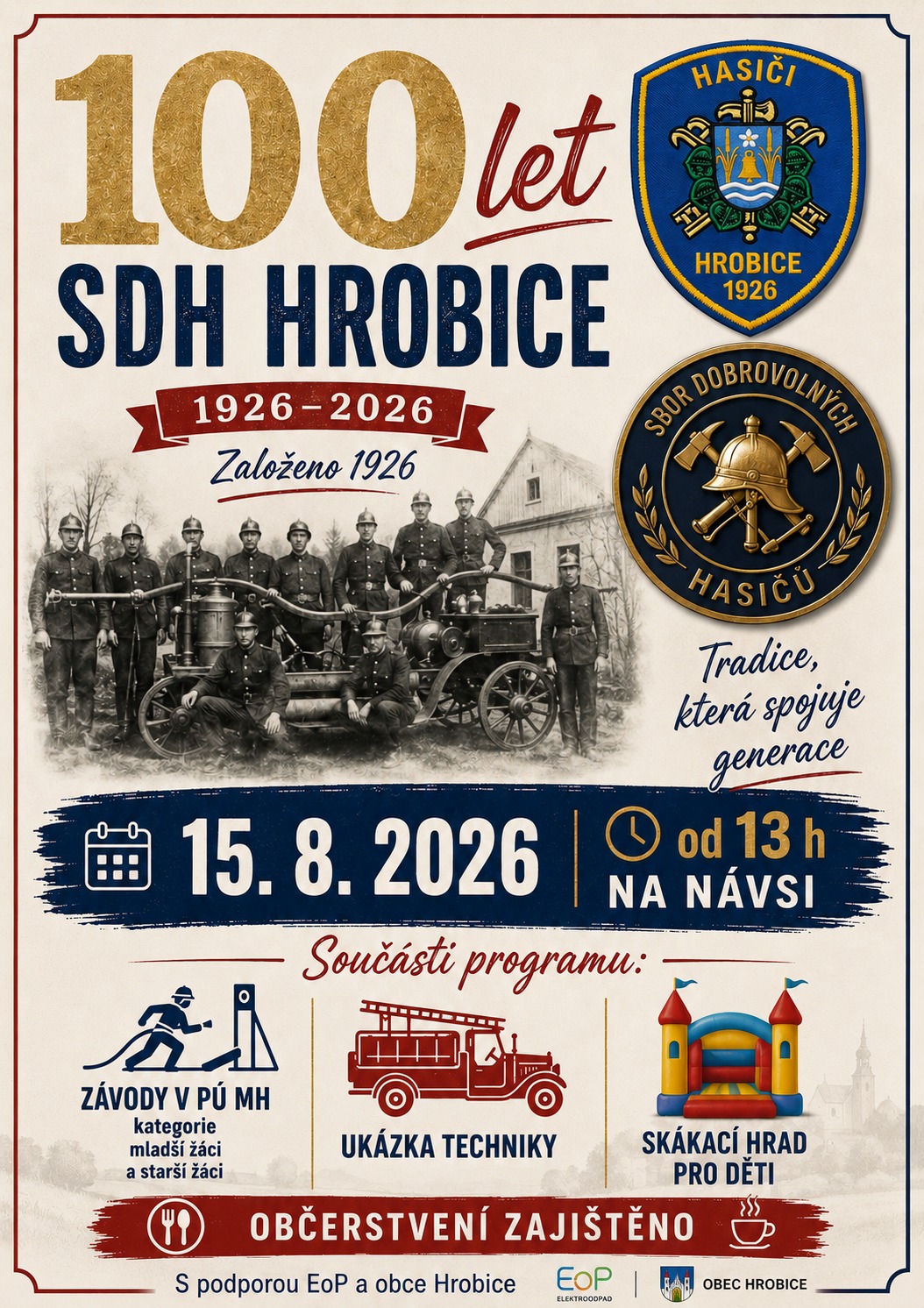 100 let založení SDH Hrobice
