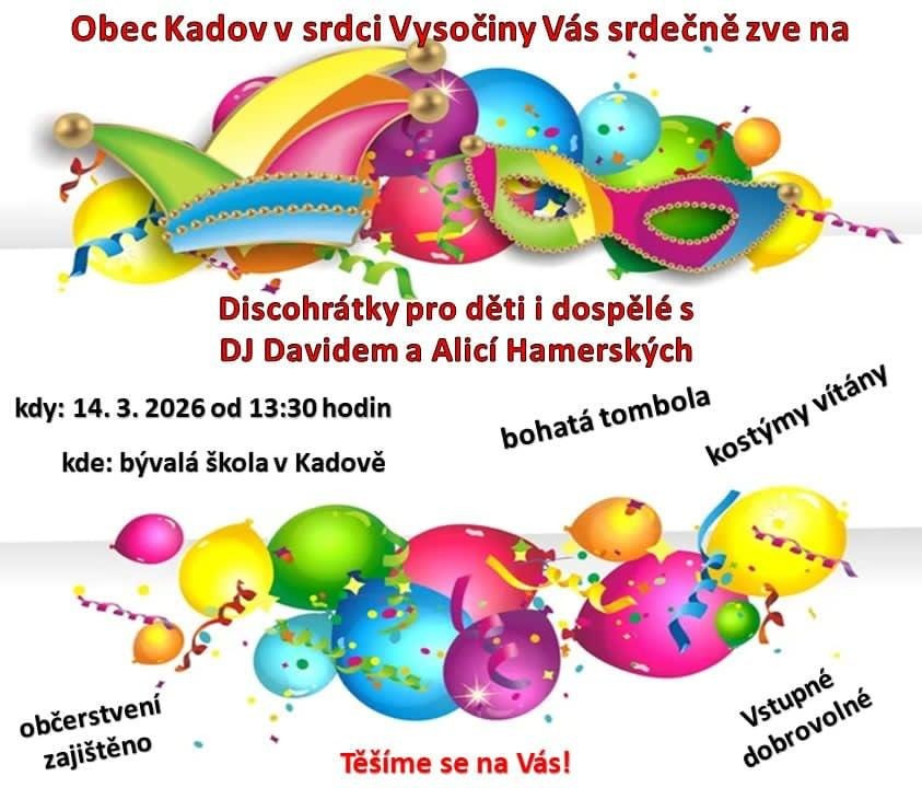 Discohrátky pro děti i dospělé s Dj Davidem a Alicí Hamerských