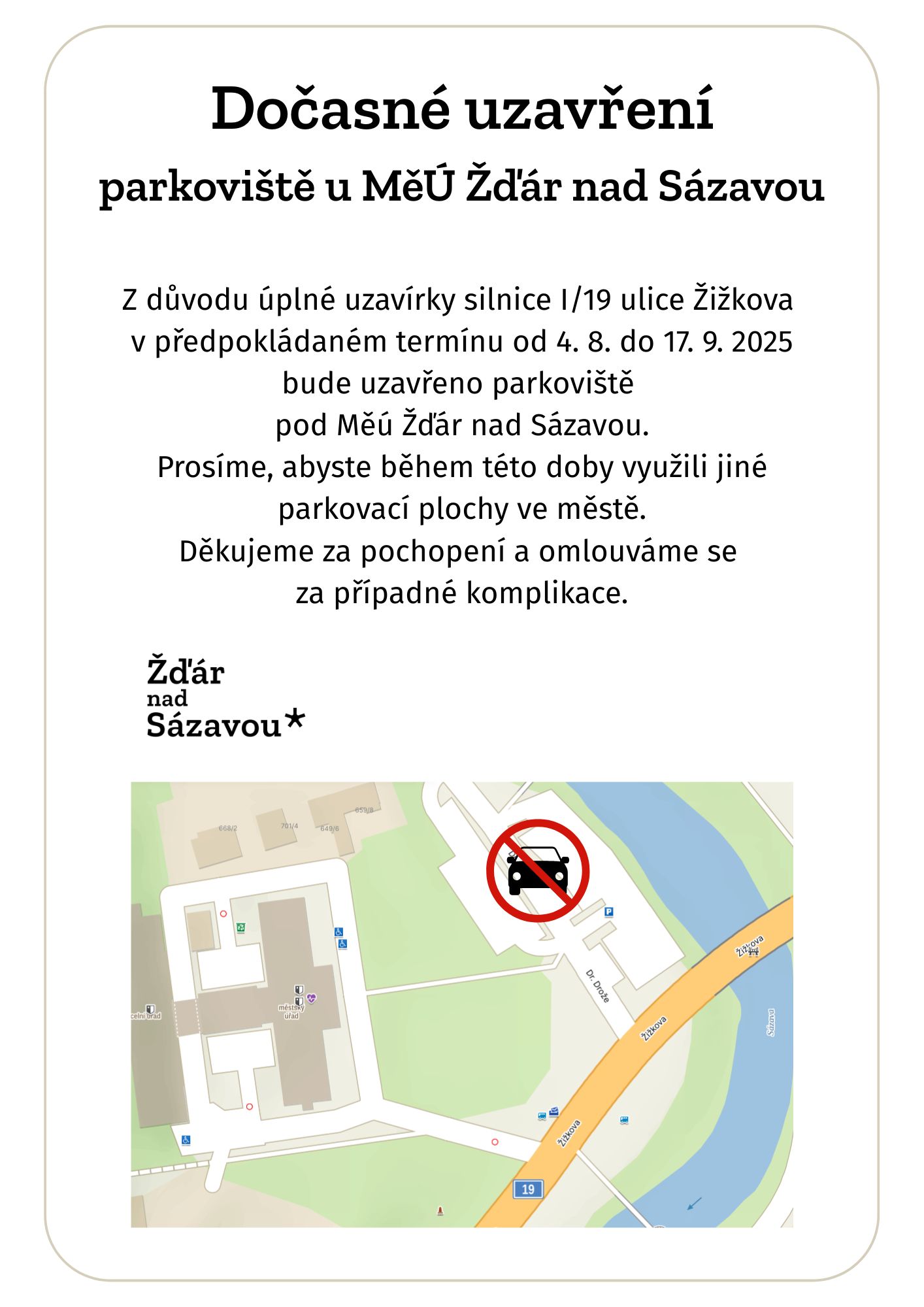 Náhledový obrázek článku: Uzavření parkoviště