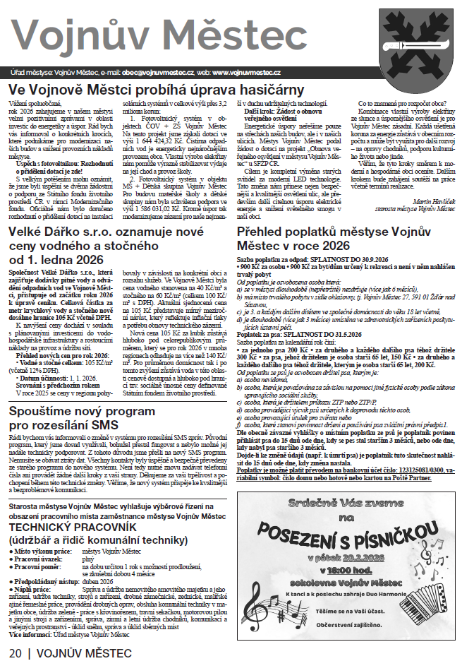 Náhledový obrázek článku: Novinky leden 2026