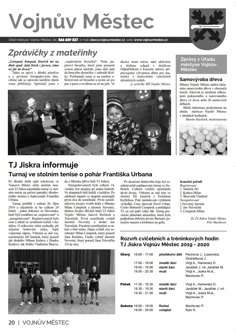 Novinky Vojnův Městec