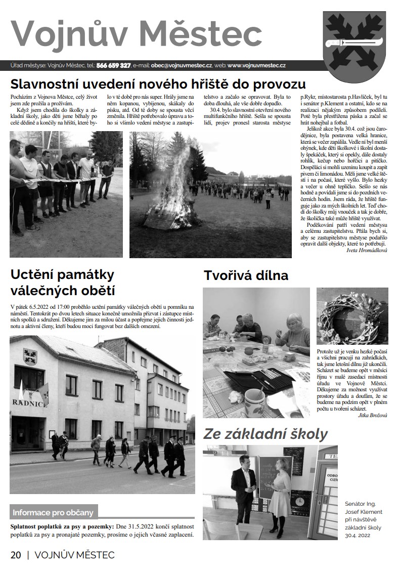 Novinky Vojnův Městec