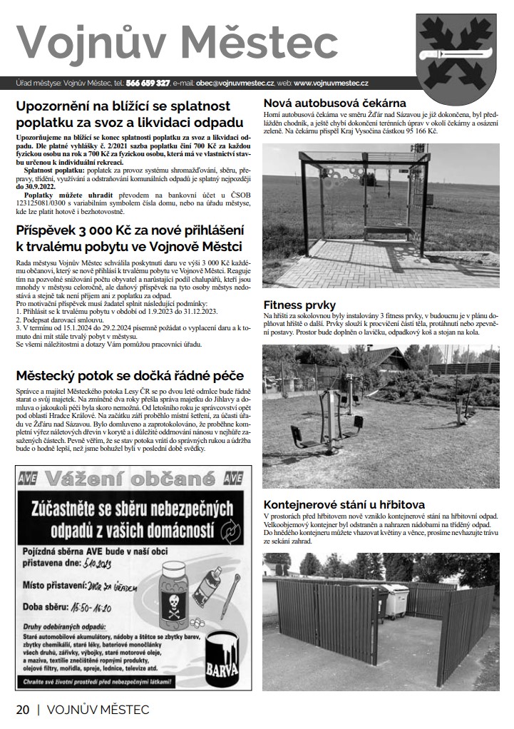 Novinky Vojnův Městec