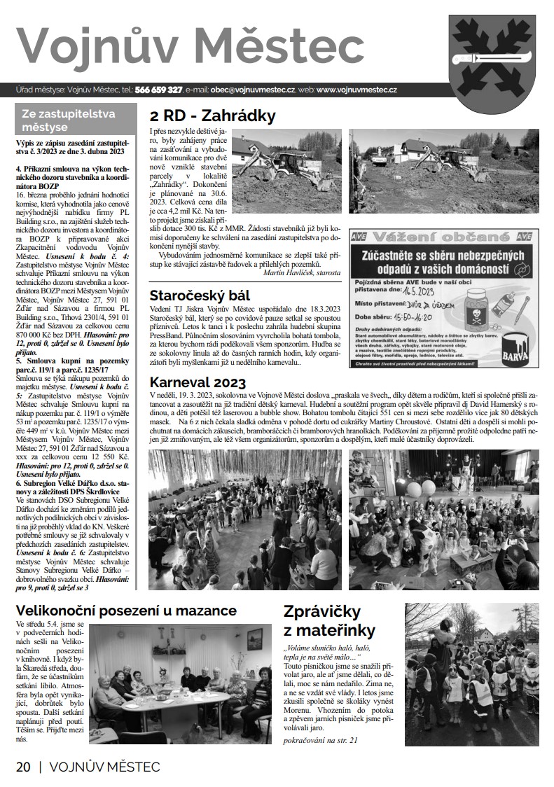 Novinky Vojnův Městec