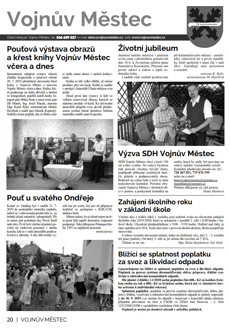 Novinky Vojnův Městec