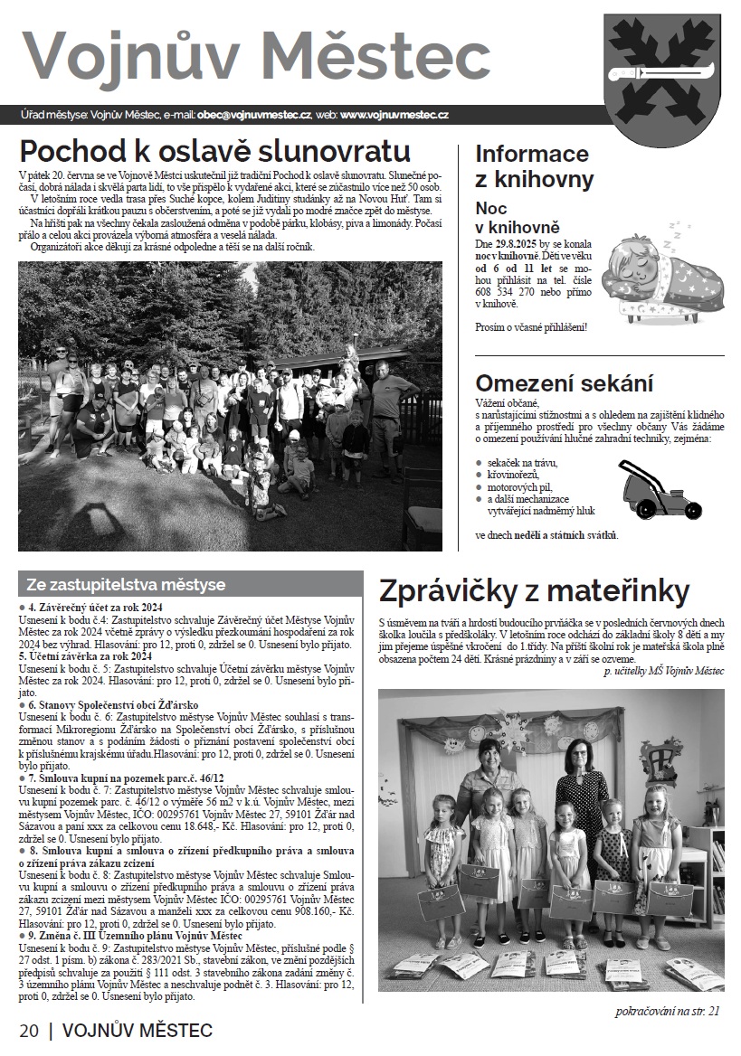 Novinky Vojnův Městec