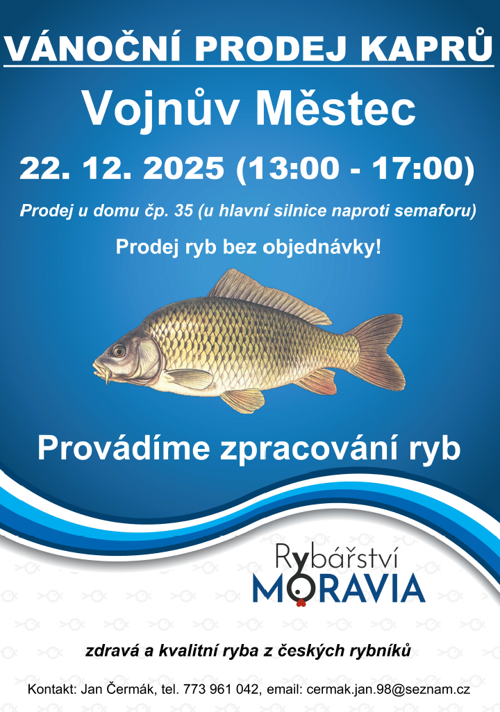 Vánoční prodej kaprů