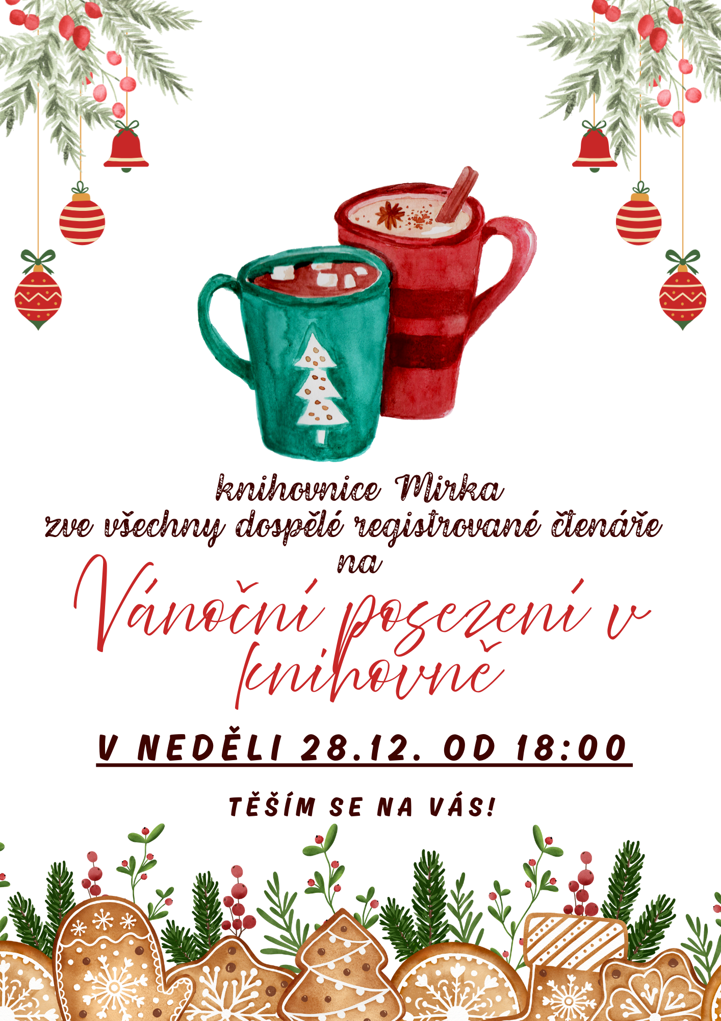 Vánoční posezení v knihovně