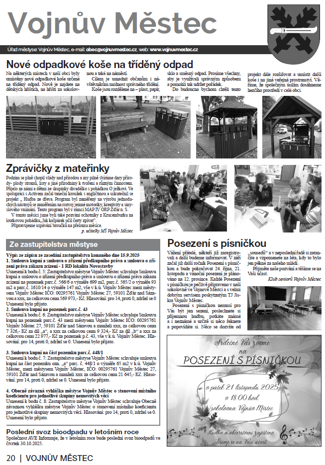 Novinky Vojnův Městec
