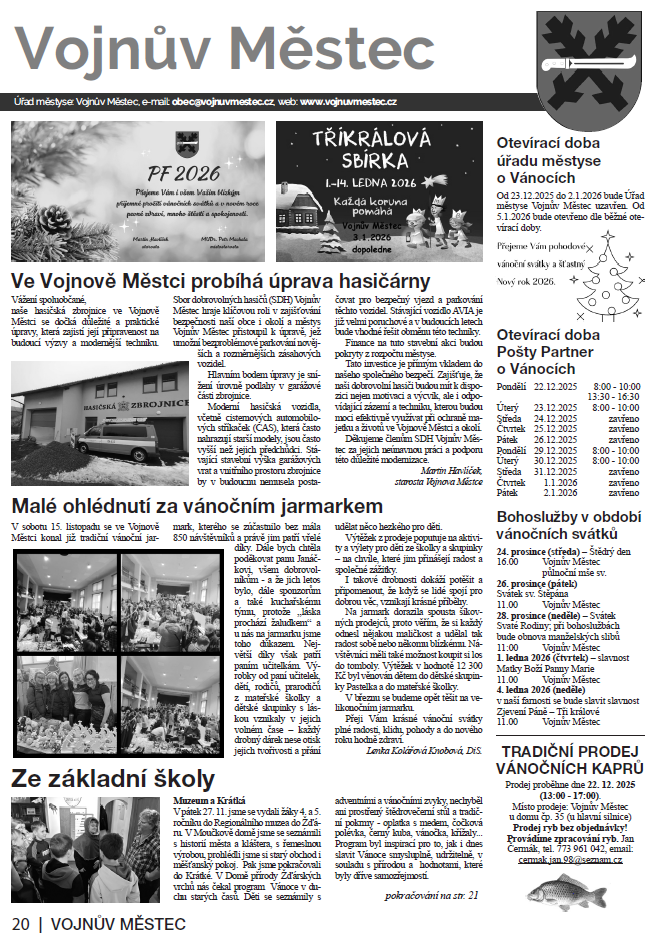 Novinky Vojnův Městec