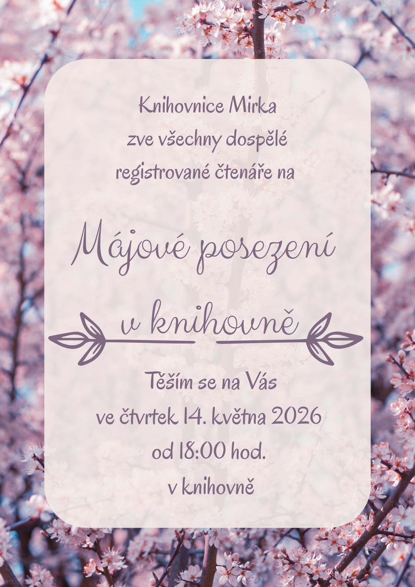 Májové posezení v knihovně