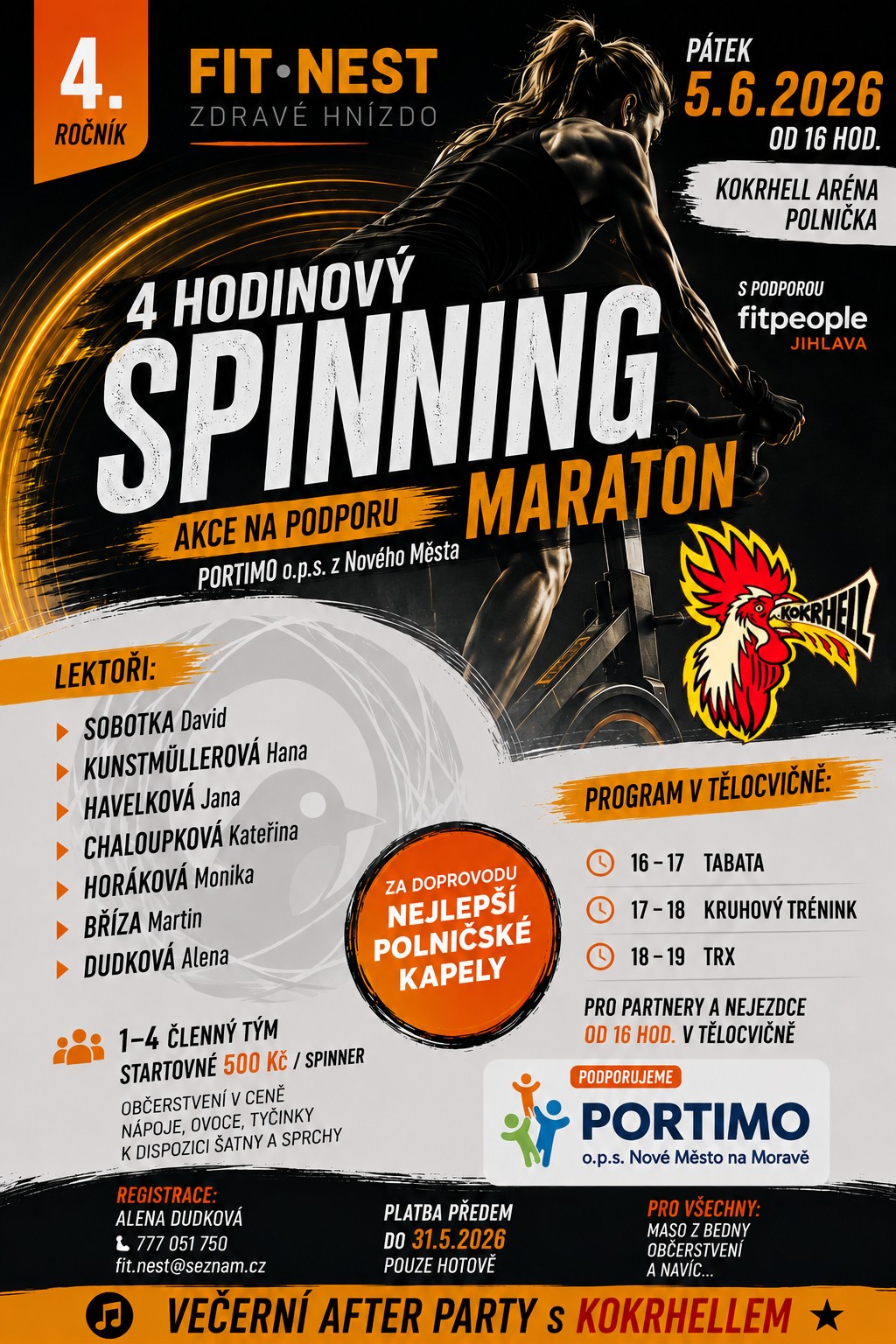 4hodinový spinning maraton