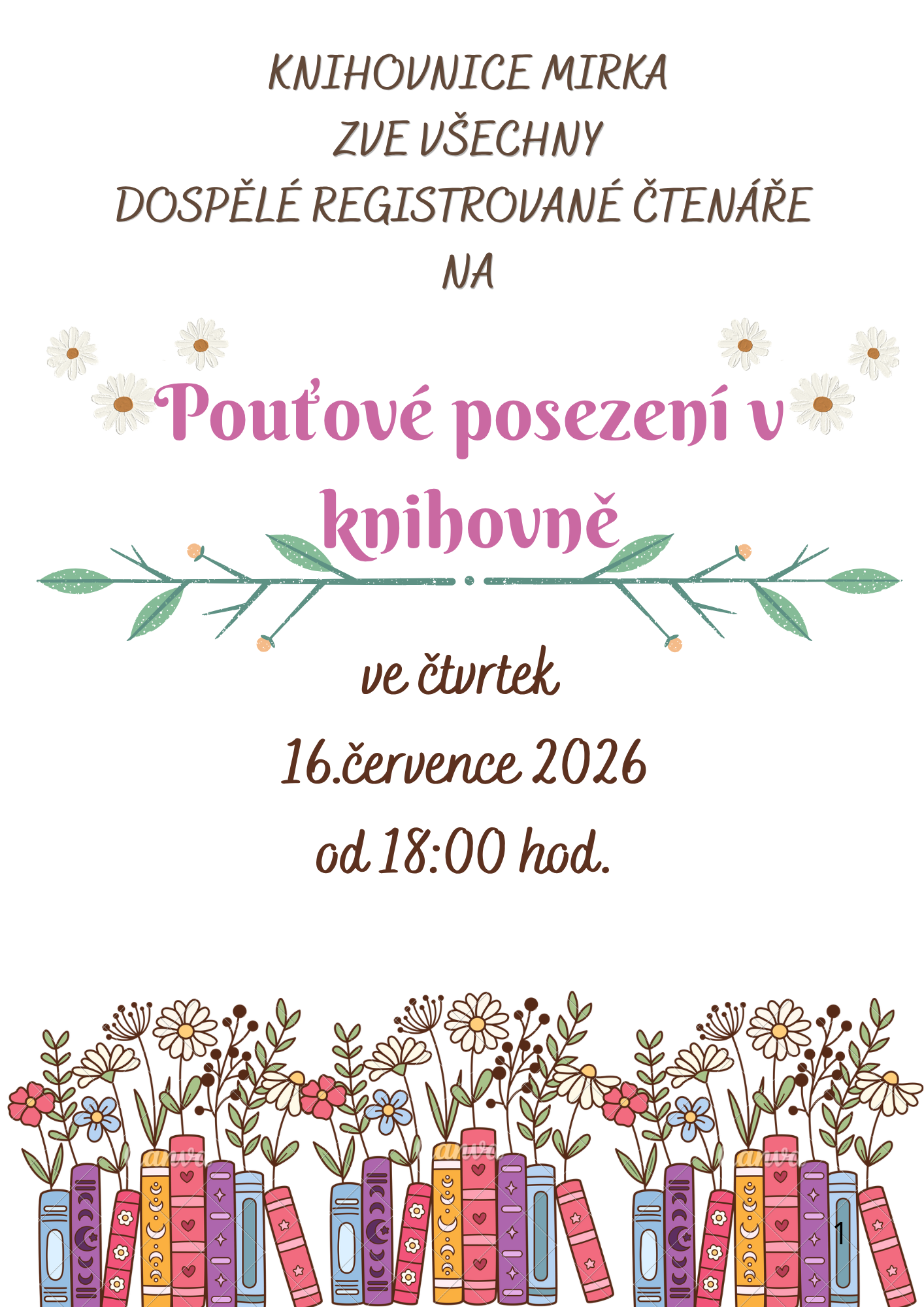 Pouťové posezení v knihovně
