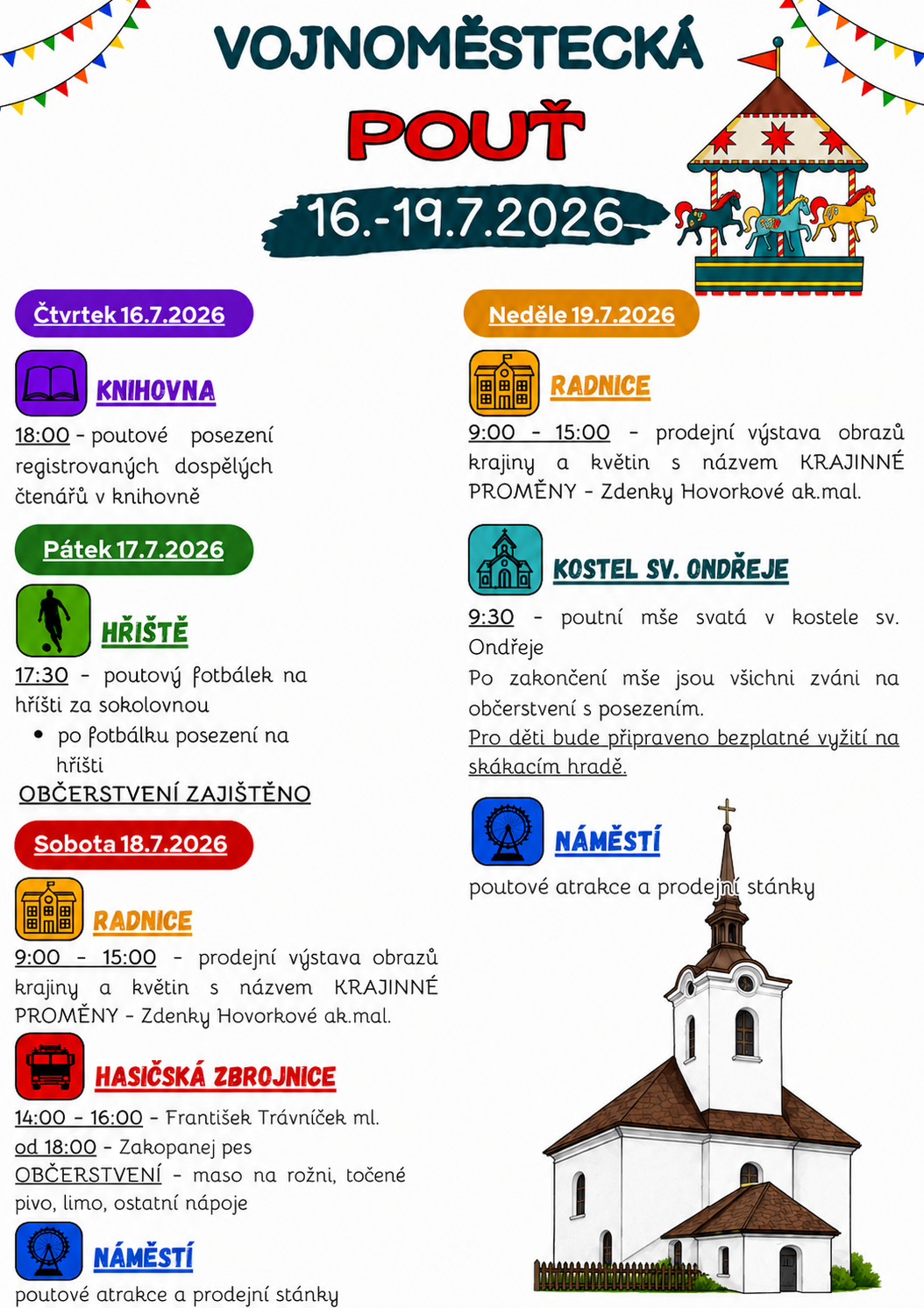 Vojnoměstecká pouť 2026