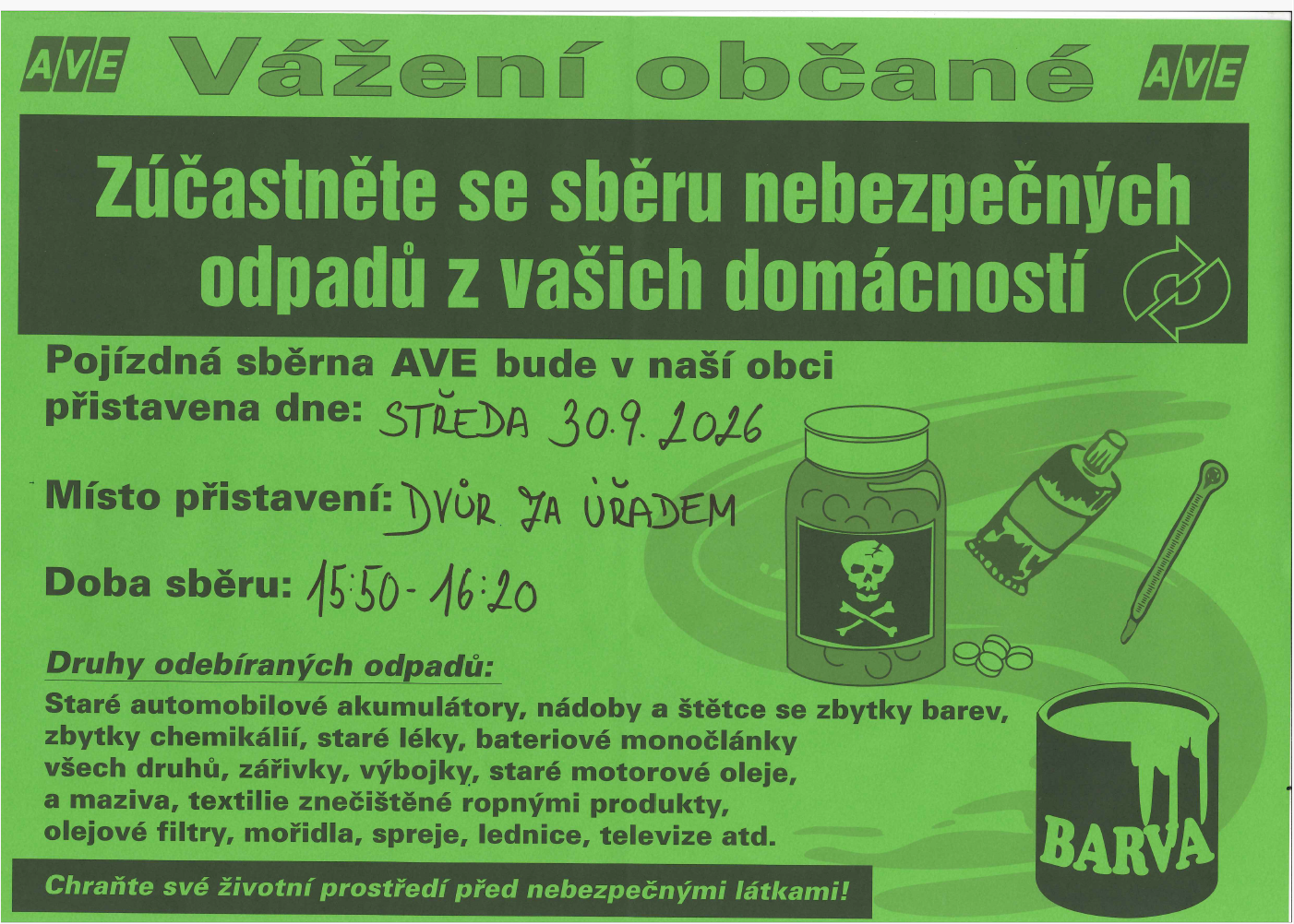 Sběr nebezpečných odpadů