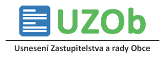 UZOb – Usnesení Zastupitelstva a rady Obce