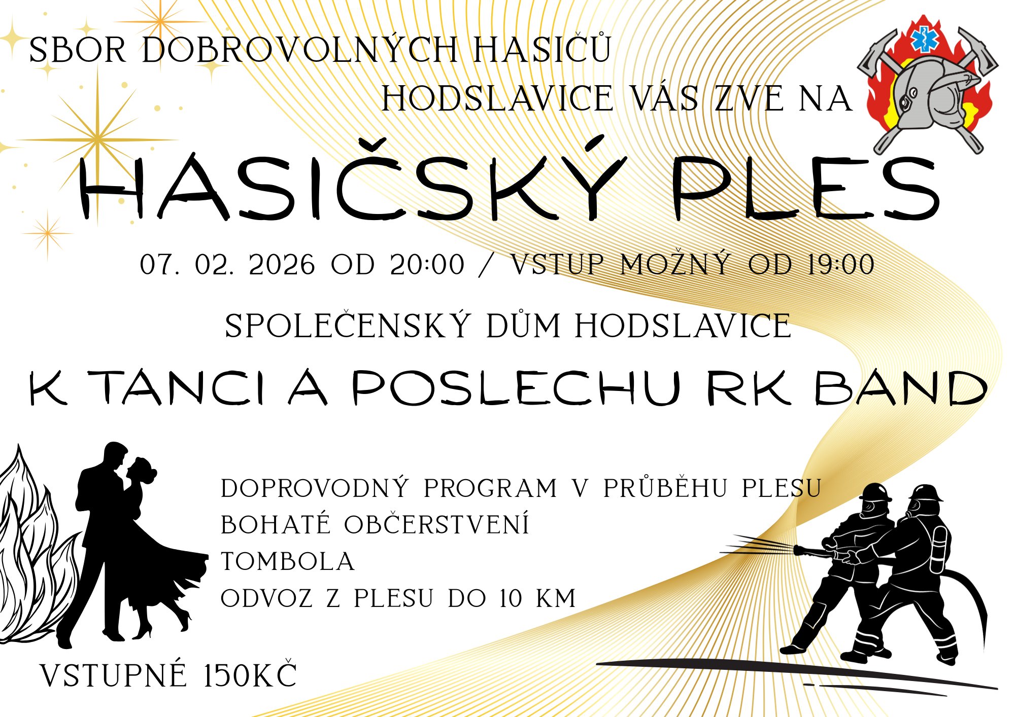 Náhledový obrázek článku: Pozvánka na ples Sboru dobrovolných hasičů