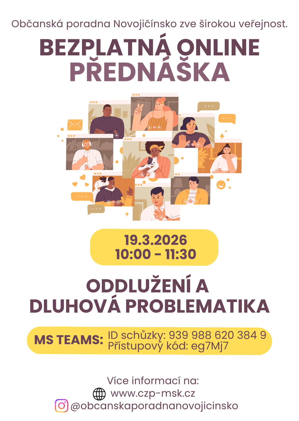 Náhledový obrázek článku: Přednáška oddlužení a dluhová problematika