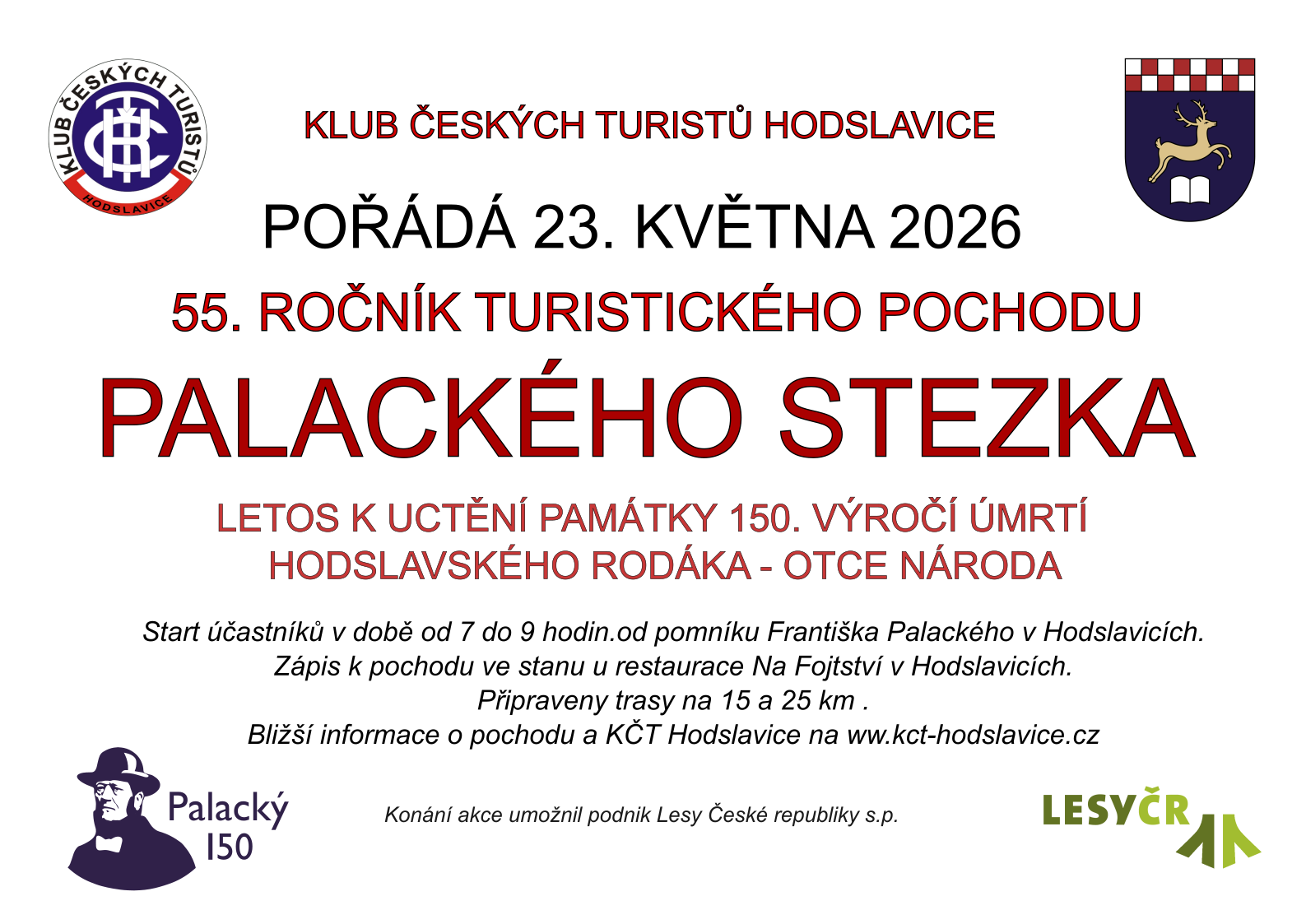 Náhledový obrázek článku: PALACKÉHO STEZKA - již tuto sobotu 23.5.2026