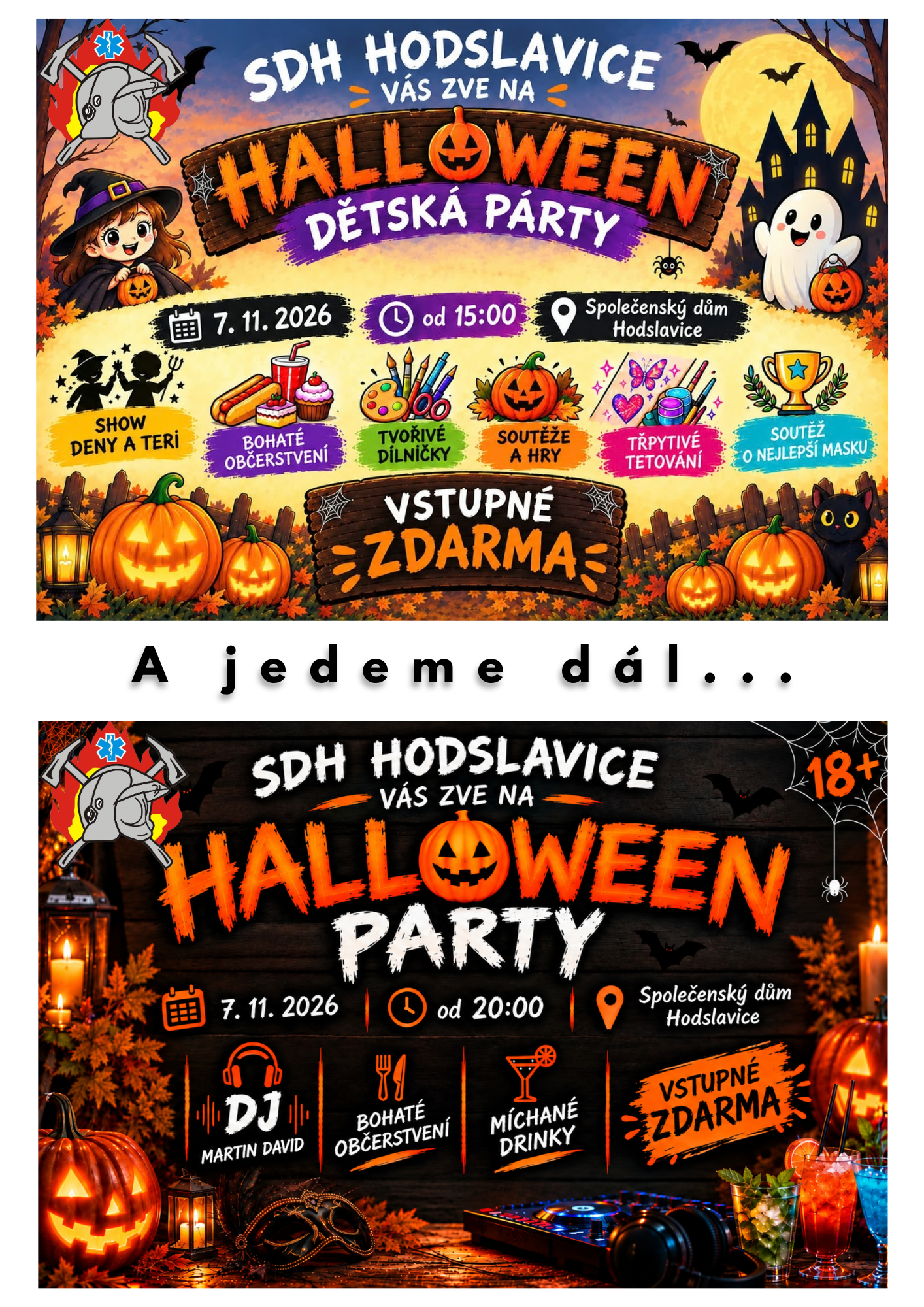 Halloween prod děti a dospělé