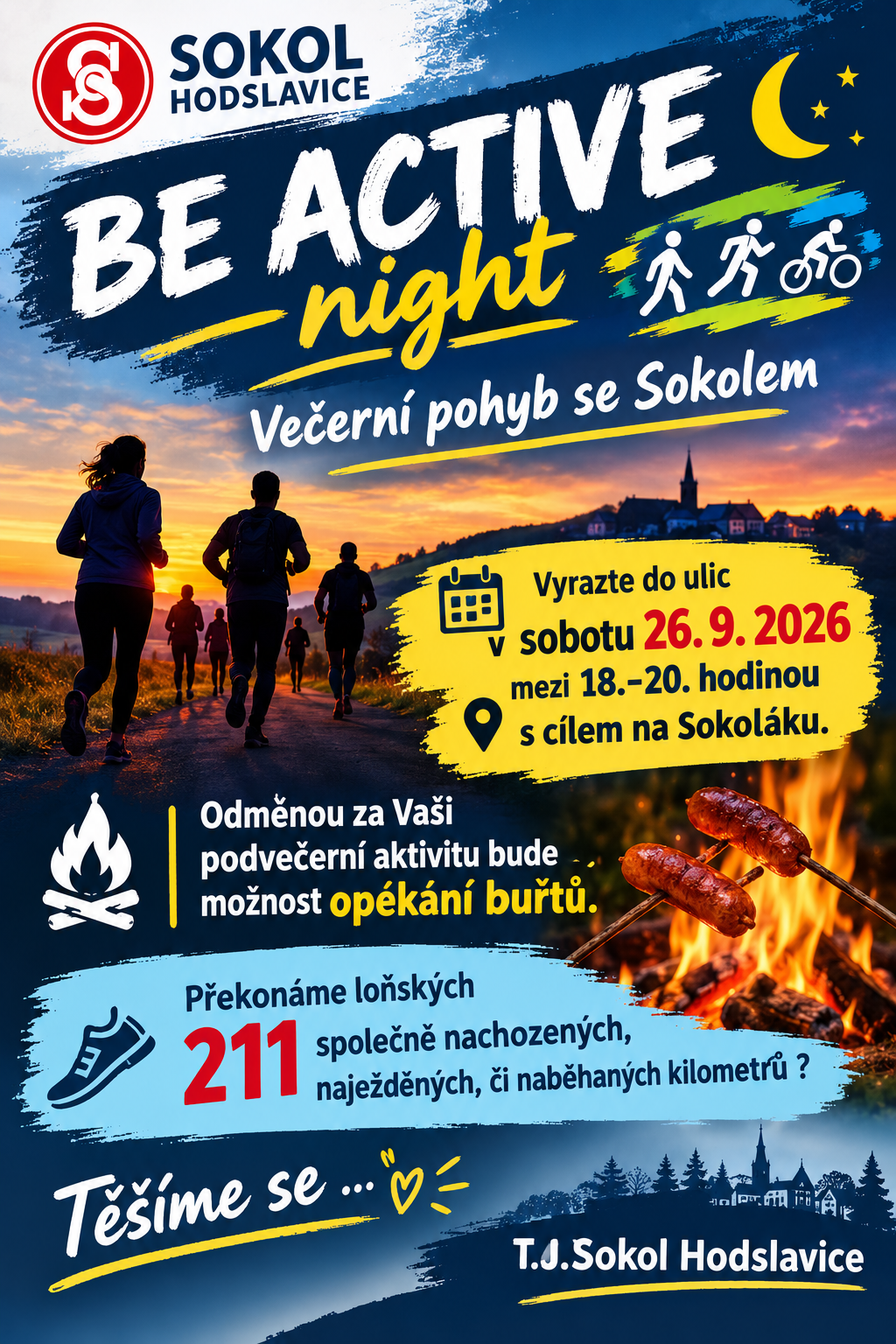 BE ACTIVE night - VEČERNÍ POHYB SE SOKOLEM