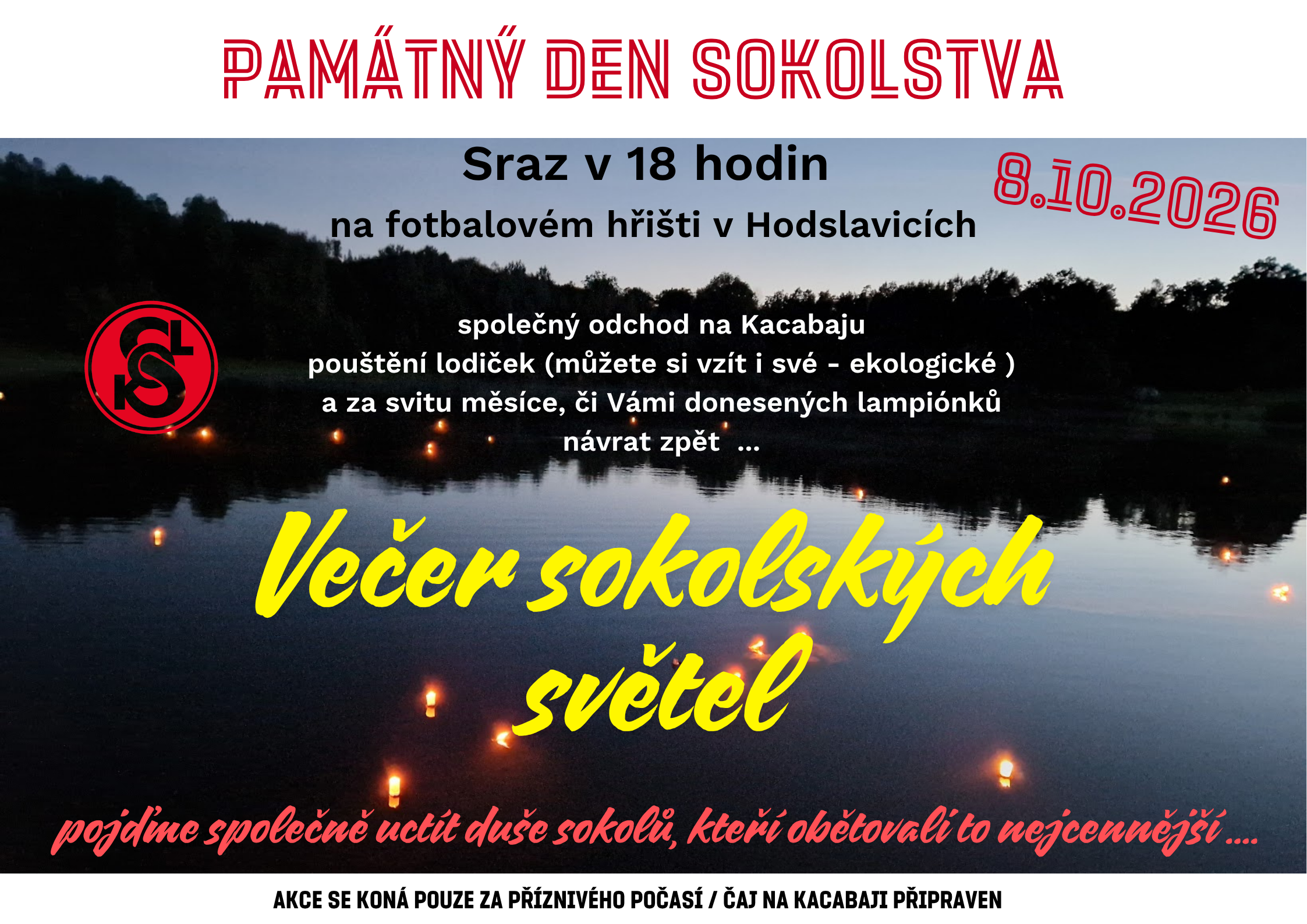 Památný den Sokolstva - VEČER SOKOLSKÝCH SVĚTEL