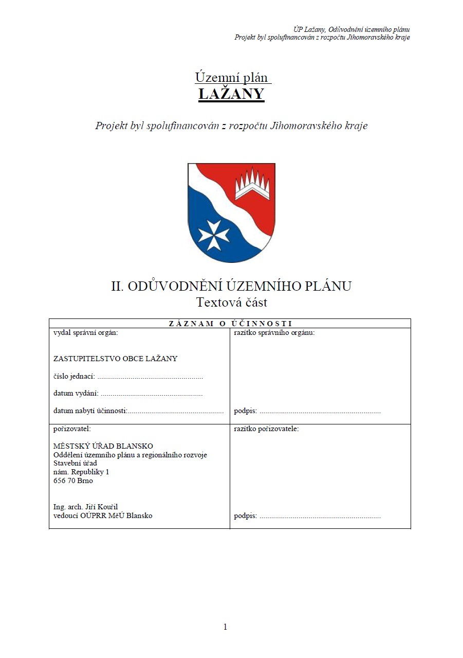 Lažany -odůvodnění -100603 cb (PDF)