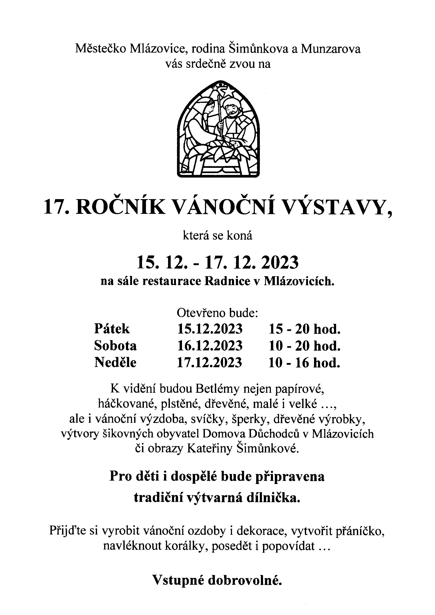 Náhledový obrázek článku: Vánoční výstava Mlázovice