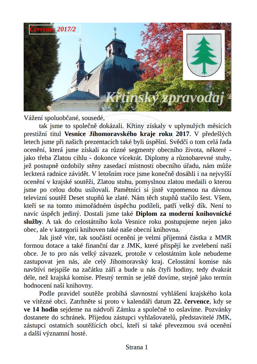 Křtinský zpravozdaj