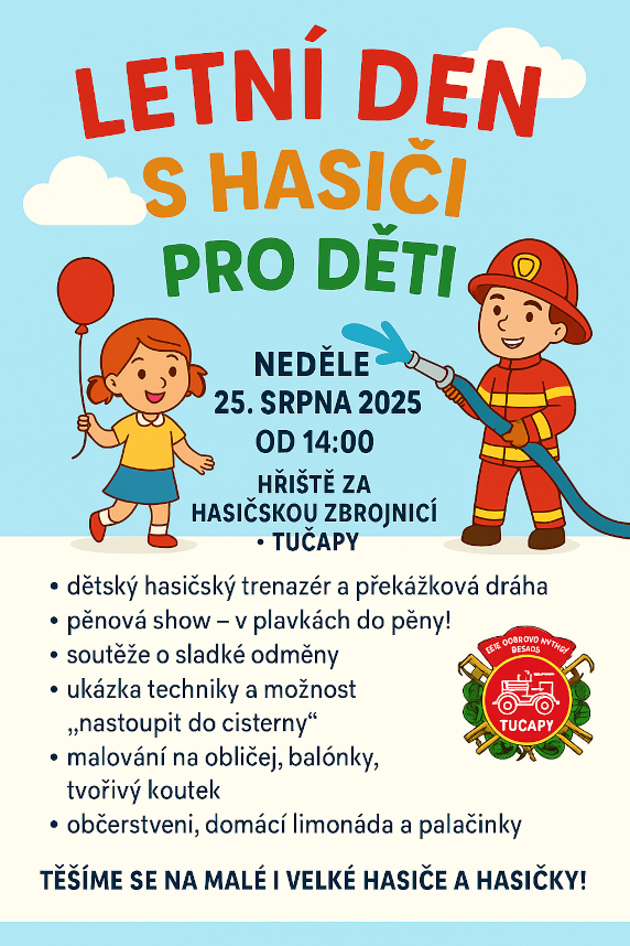 Letní den s hasiči pro děti