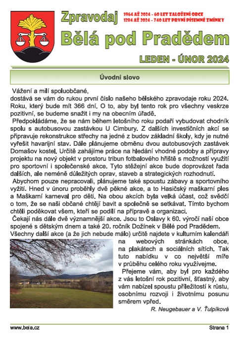 leden - únor 2024