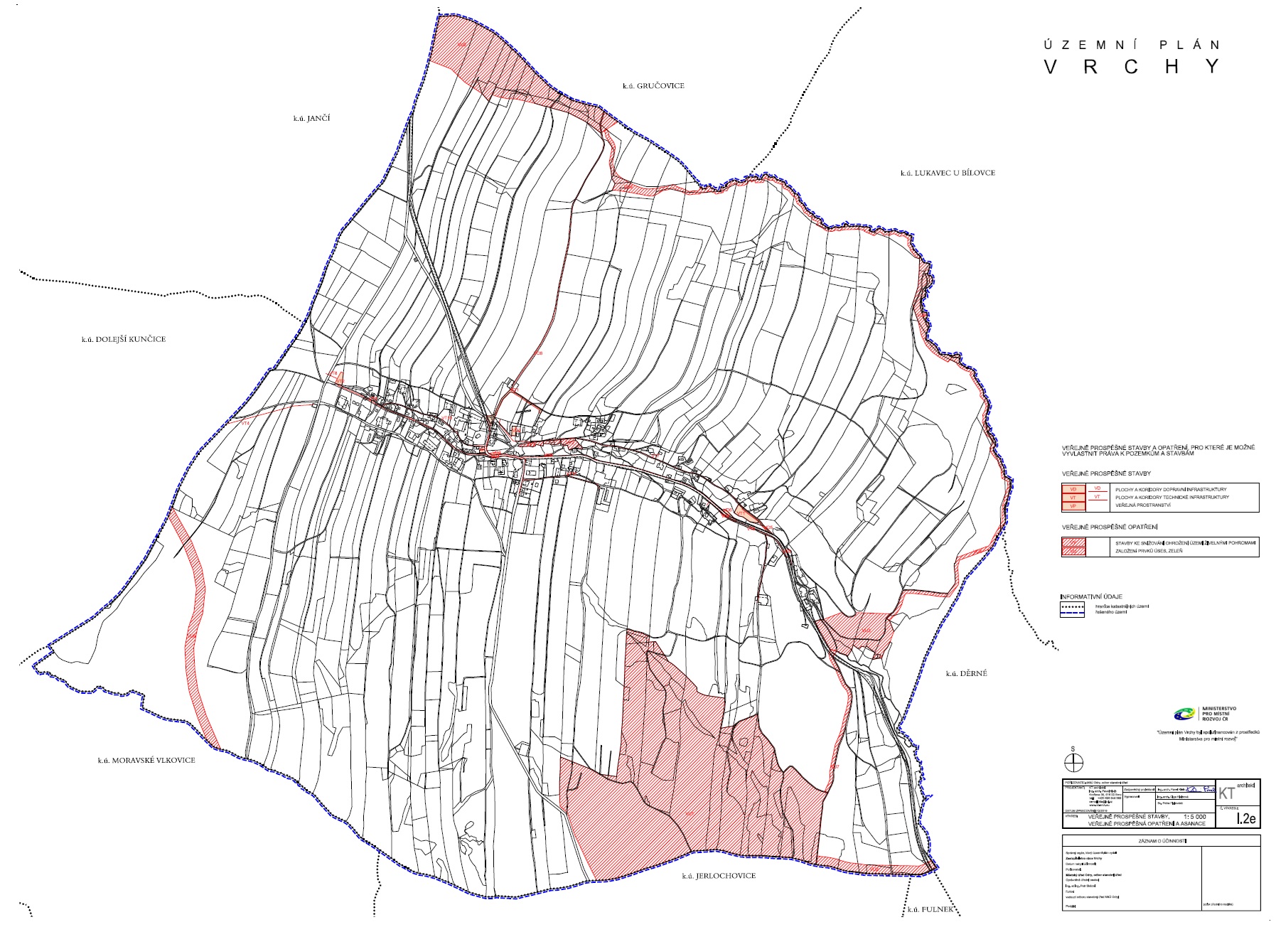Příloha č. 1 OOP - Územní plán Vrchy, I.2e Veřejně prospěšné stavby, veřejně prospěšná opatření a asanace