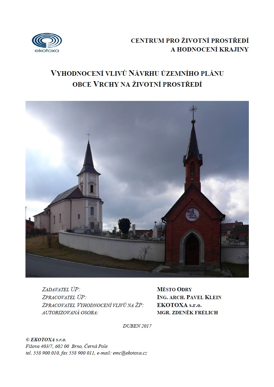 Příloha č. 4 OOP - Územní plán Vrchy, A. Vyhodnocení vlivů na životní prostředí (SEA posouzení)
