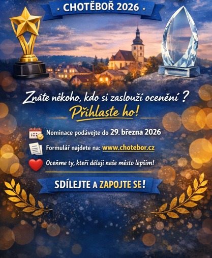 Náhledový obrázek článku: Nominujte své favority na Ceny města Chotěboř!